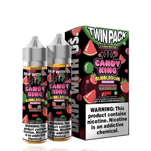 Candy King Twin Pack Bubblegum Strawberry Watermelon 2x 60ml Vape Juice E Liquid