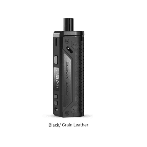 Thelema 80W Pod System - Lost Vape - Black/Grain Leather