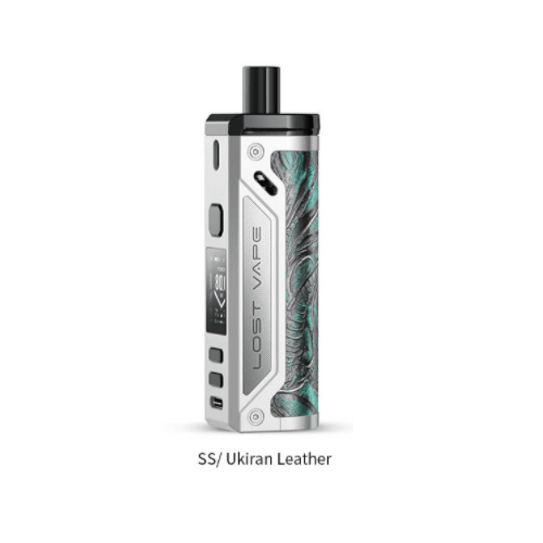 Thelema 80W Pod System - Lost Vape - Stainless Steel/Ukiran Leather