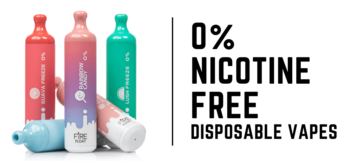 Zero 0% nicotine Free disposable Vapes.