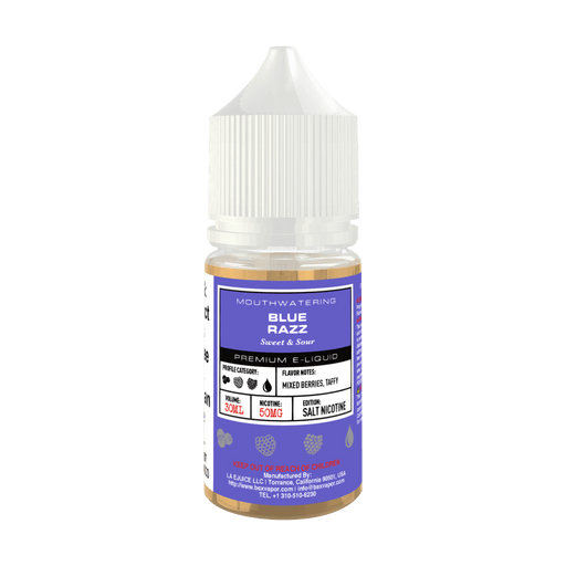 Blue Razz 30ml Nic Salt Vape Juice - Glas Basix Salt Nic Pod Vape Juice
