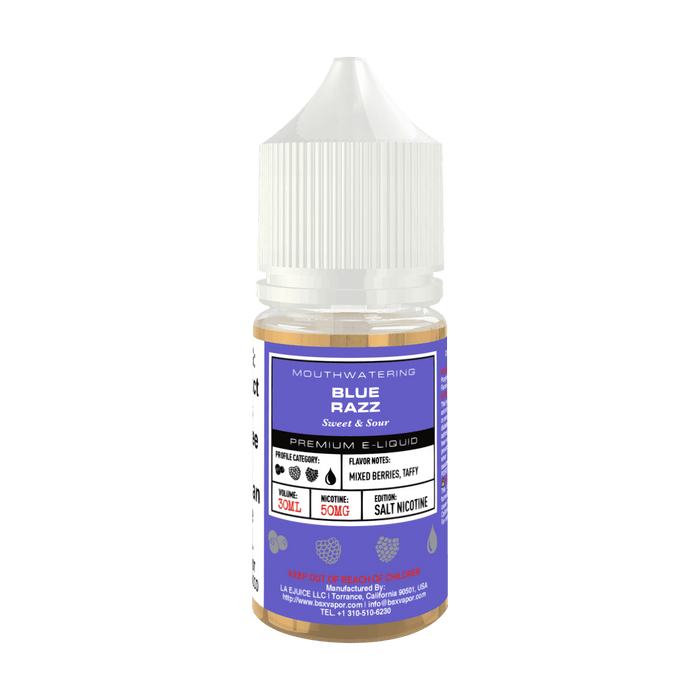 Blue Razz 30ml Nic Salt Vape Juice - Glas Basix Salt Nic Pod Vape Juice