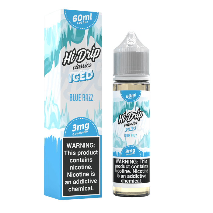 Blue Razz Iced 60ml Vape Juice - Hi Drip E Liquid