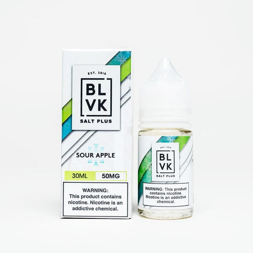 BLVK Salt Plus Sour Apple Ice 30ml Nic Salt Vape Juice Salt Nic Pod Vape Juice