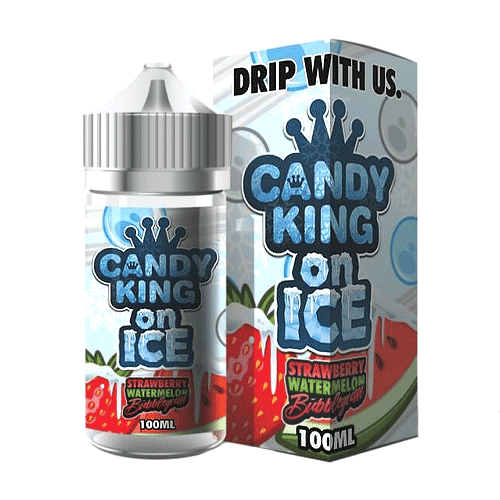 Candy King on Ice Strawberry Watermelon Bubblegum 100ml Vape Juice E Liquid