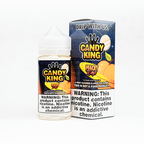 Candy King Peachy Rings 100ml Vape Juice - 0mg - ZERO MG