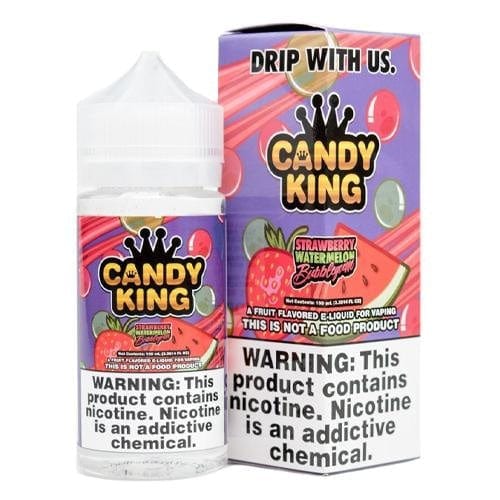 Candy King Strawberry Watermelon Bubblegum Synthetic Nicotine 100ml Vape Juice E Liquid
