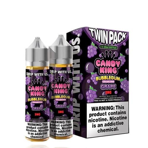 Candy King Twin Pack Bubblegum Grape 2x 60ml Vape Juice E Liquid