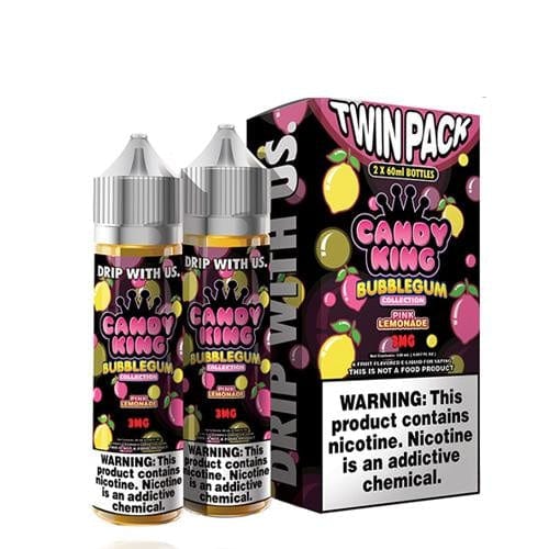 Candy King Twin Pack Bubblegum Pink Lemonade 2x 60ml Vape Juice E Liquid