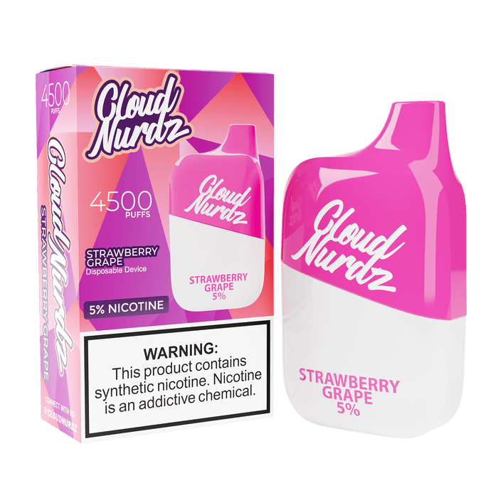 Cloud Nurdz 4500 Disposable Vape (0% Puffs) Zero Nicotine - Strawberry