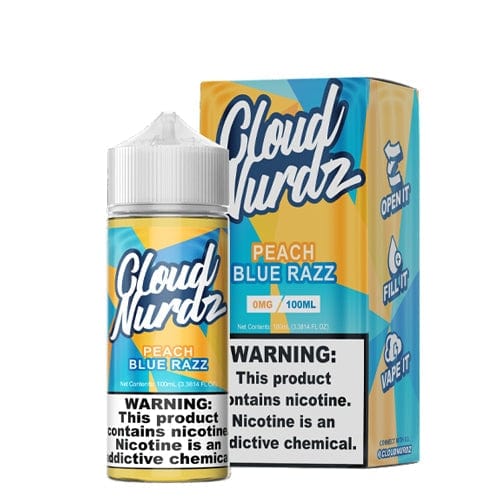 Cloud Nurdz Peach Blue Razz 100ml Vape Juice E Liquid