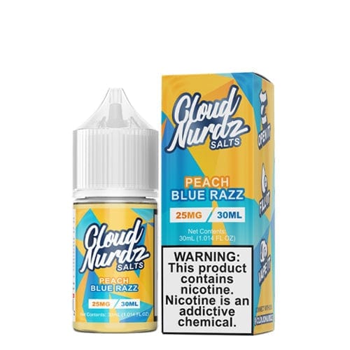 Cloud Nurdz Salts Peach Blue Razz 30ml Nic Salt Vape Juice Salt Nic Pod Vape Juice