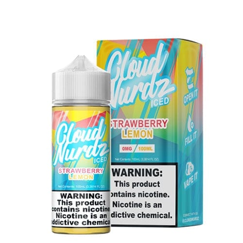 Cloud Nurdz Strawberry Lemon ICED 100ml Vape Juice E Liquid