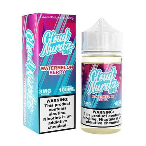 Cloud Nurdz Watermelon Berry Iced 100ml Synthetic Vape Juice E Liquid