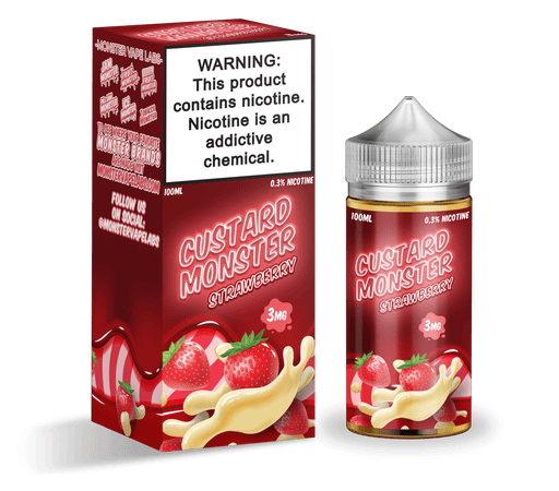 Custard Monster Strawberry Custard 100ml Vape Juice E Liquid