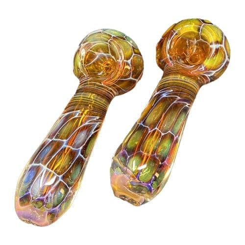 Fumed Handmade Glass Hand Pipe w/ Pattern - Alternatives - Vape
