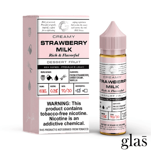 GLAS BSX Series Strawberry Milk 60ml TF Vape Juice - 0mg