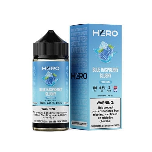 HERO Blue Raspberry Slushy Freeze 100ml TF Vape Juice - 0mg