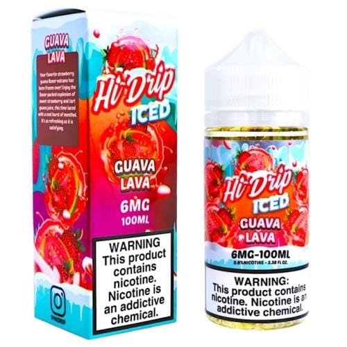 Hi-Drip Iced 100ml Guava Lava Vape Juice E Liquid