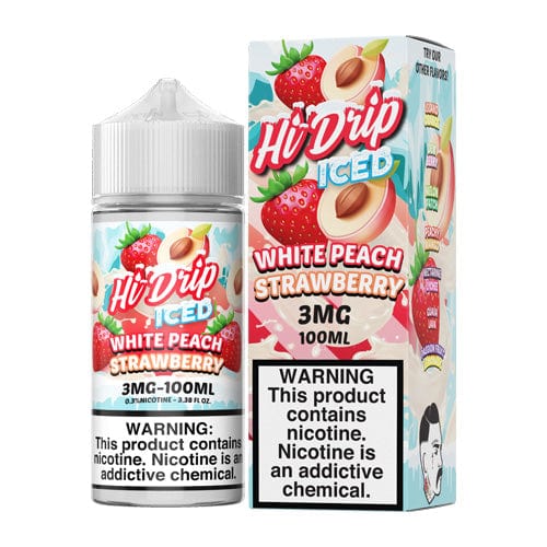 Hi-Drip Iced White Peach Strawberry 100ml Vape Juice