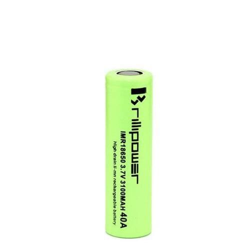 IMR 18650 Battery (3100mAh 40A Max) - Brillipower (2pcs) - Dual Pack -