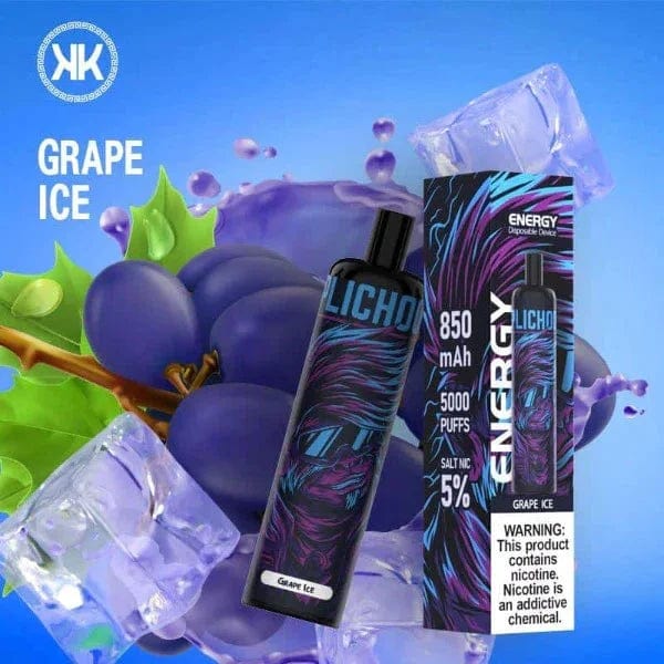KK Energy Disposable Vape (5% 5000 Puffs) - Grape Ice