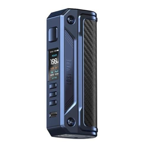Lost Vape Thelema Solo 100W Mod - Sierra Blue/Carbon Fiber - Box Mods