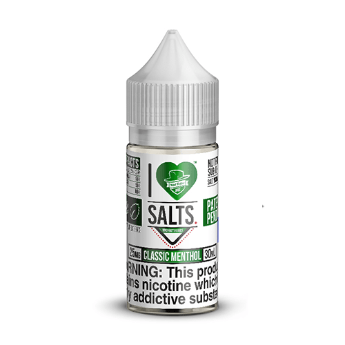 Mad Hatter I Love Salts Classic Menthol 30ml Nic Salt Vape Juice Salt Nic Pod Vape Juice