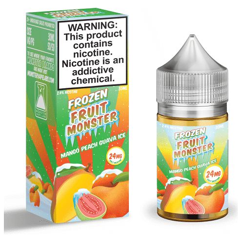 Mango Peach Guava Ice 30ml Nic Salt Vape Juice - Frozen Fruit Monster Salt Nic Pod Vape Juice