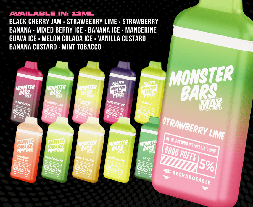 Monster Bar MAX Disposable Vape (5% 12mL)
