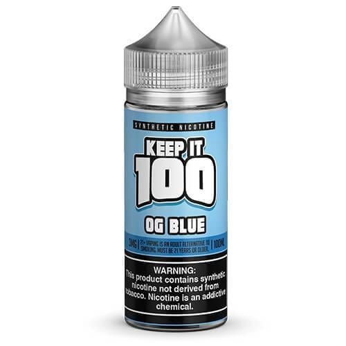 OG Blue 100ml Synthetic Nicotine Vape Juice - Keep It 100 E Liquid
