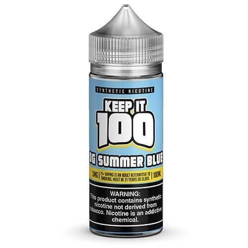 OG Summer Blue 100ml Synthetic Nicotine Vape Juice - Keep It 100 E Liquid