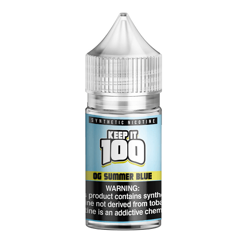 OG Summer Blue 30ml Synthetic Nicotine Salt Vape Juice - Keep It 100 Salt Nic Pod Vape Juice
