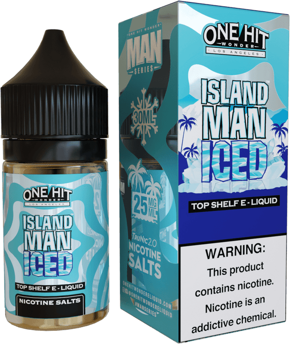 One Hit Wonder Island Man Iced 30ml Nic Salt Vape Juice Salt Nic Pod Vape Juice