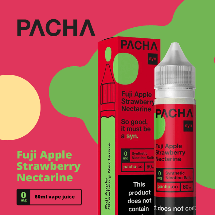 Pachamama Fuji Apple Strawberry Nectarine 60ml Vape Juice - E-liquid