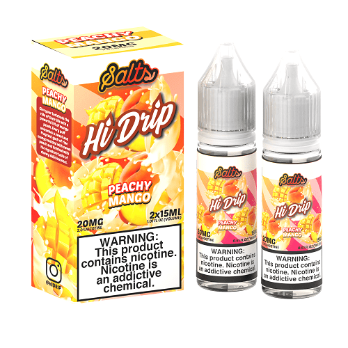Peachy Mango 2x 15ml Nic Salt Vape Juice - Hi Drip Salt Nic Pod Vape Juice