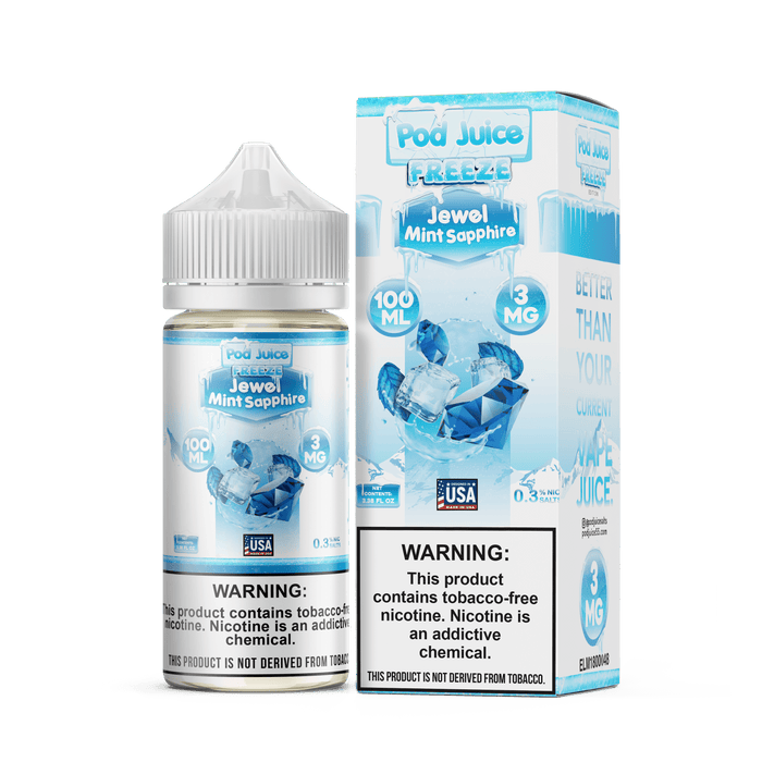 Pod Juice Freeze Jewel Mint Sapphire TF 100ml Vape Juice E Liquid