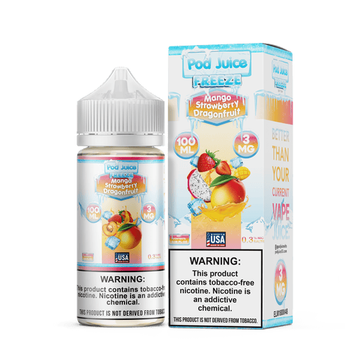 Pod Juice Freeze Mango Strawberry Dragonfruit TF 100ml Vape Juice E Liquid
