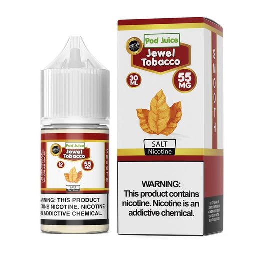 Pod Juice Jewel Tobacco 30ml Nic Salt Vape Juice Salt Nic Pod Vape Juice