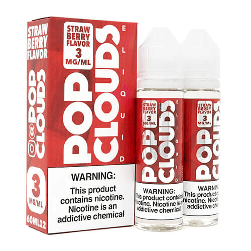 Pop Clouds Strawberry 2x60ml TF Vape Juice - 0mg