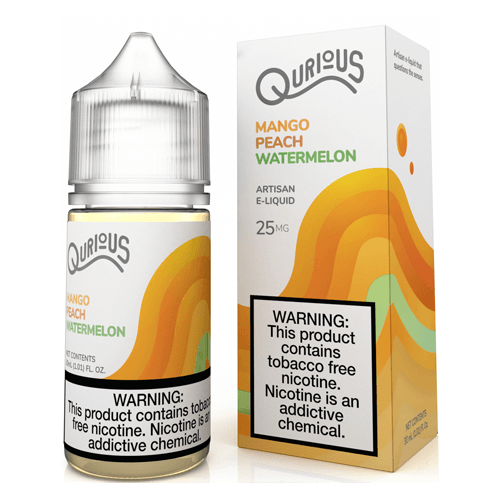 Qurious Salts Mango Peach Watermelon 30ml Synthetic Nic Salt Vape Juice Salt Nic Pod Vape Juice