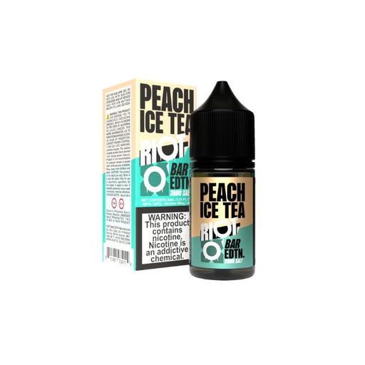RIOT Bar EDTN Salt Peach Ice Tea 30ml Nic Salt Vape Juice