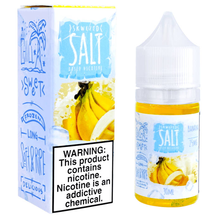 Skwezed Salts Banana Ice 30ml Nic Salt Vape Juice Salt Nic Pod Vape Juice