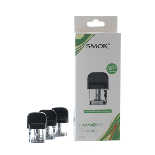 SMOK Novo 2 Replacement Pods (Pack of 3) - 1.4ohm MTL Dual Coil - Vape