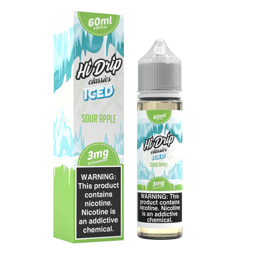 Sour Apple Iced 60ml Vape Juice - Hi Drip E Liquid