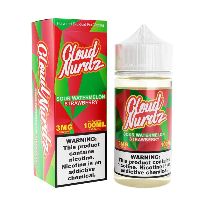 Sour Watermelon Strawberry 100ml Vape Juice - Cloud Nurdz E Liquid