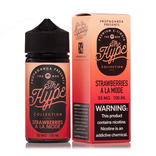 The Hype Strawberries A La Mode 100ml Vape Juice E Liquid