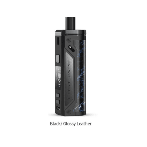 Thelema 80W Pod System - Lost Vape - Black/Glossy Leather