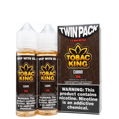 Tobac King Twin Pack Cuban 2x 60ml Vape Juice E Liquid