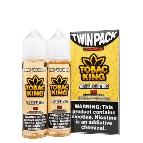 Tobac King Twin Pack Vanilla Custard 2x 60ml Vape Juice E Liquid